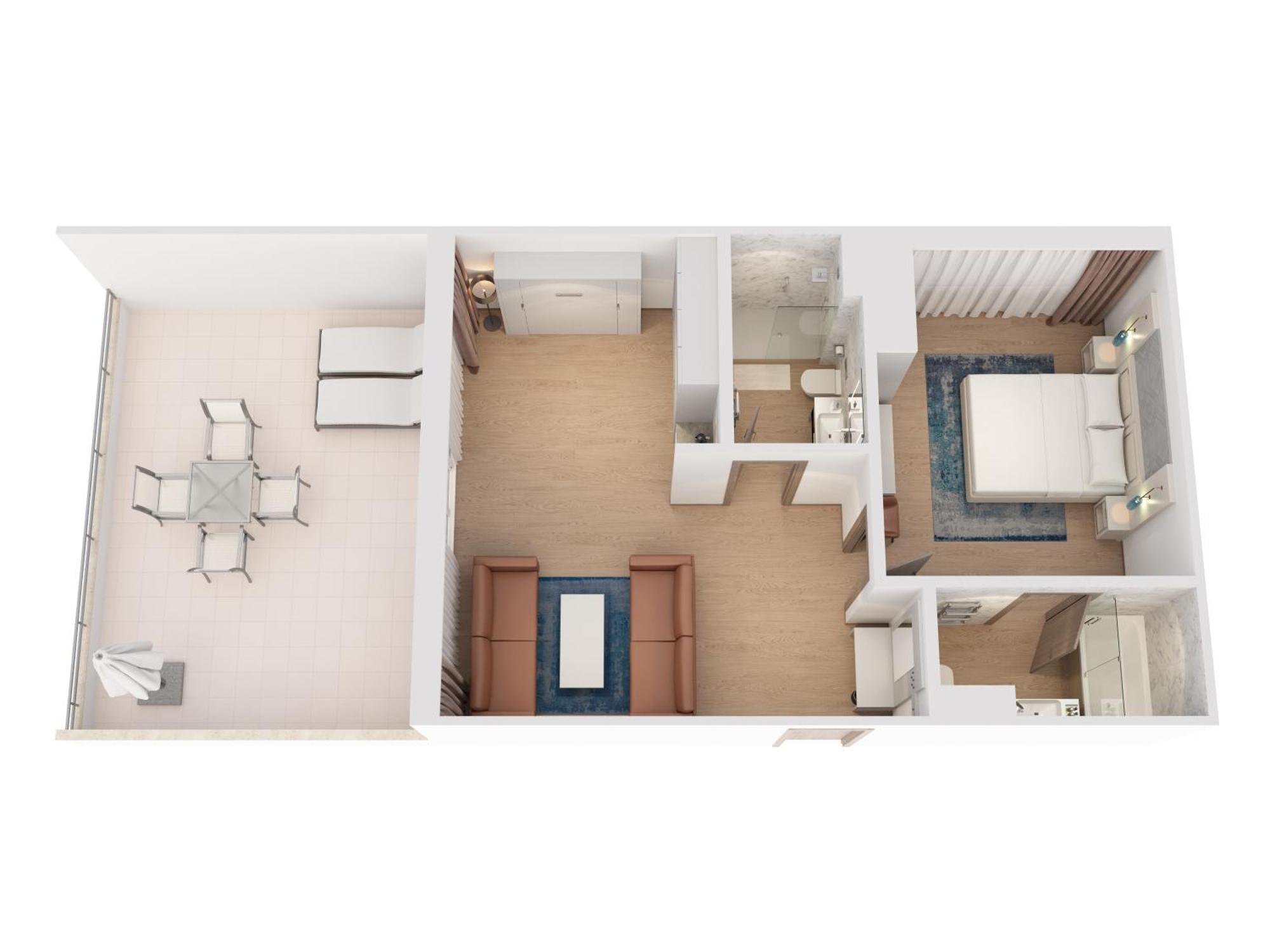 One Bedroom Seaview Family Villa with Terrace